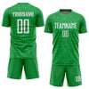 Custom Kelly Green White Sublimation Soccer Uniform Jersey