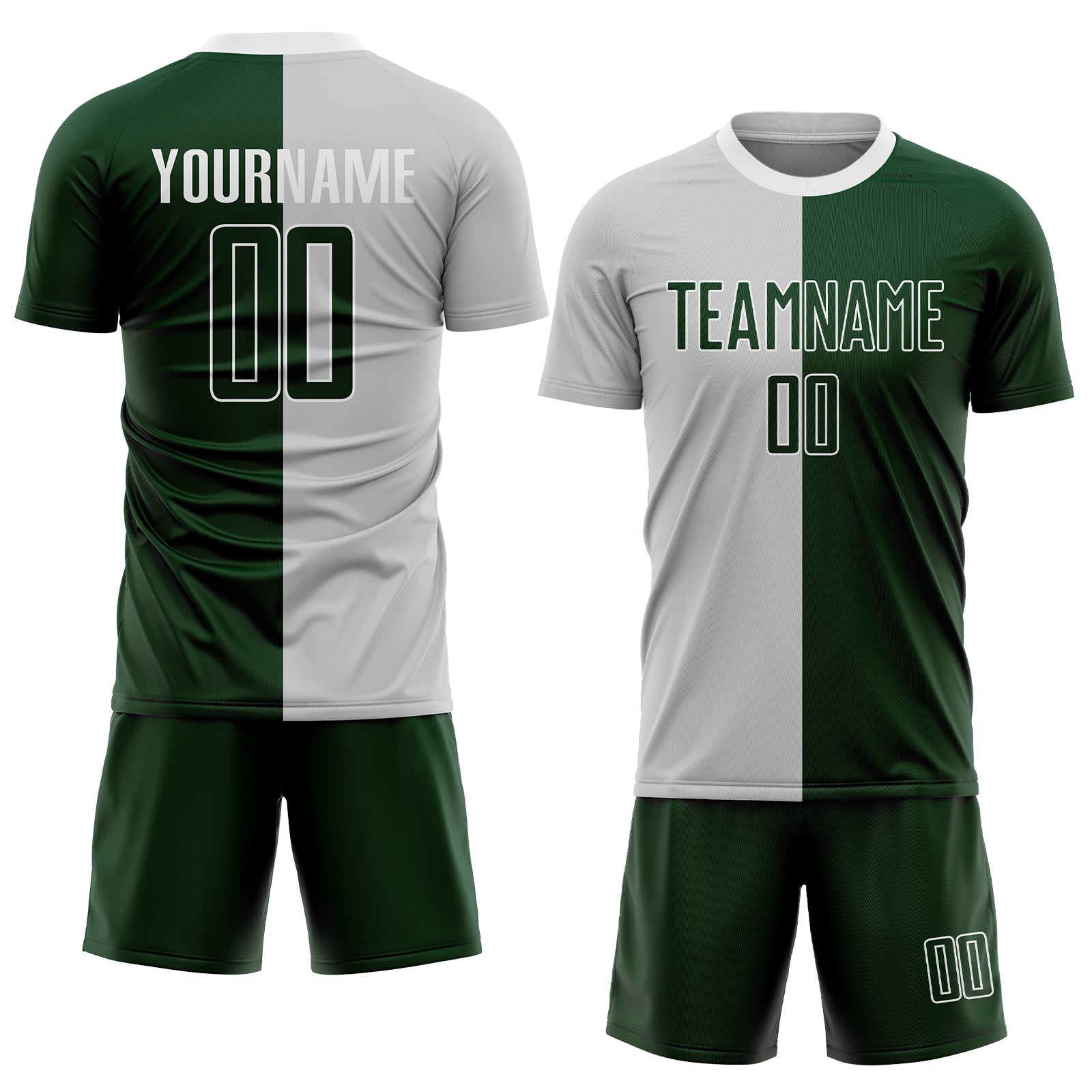 Custom Grass Green White Sublimation Soccer Uniform Jersey Discount –  snapmade