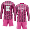 Custom Pink White Sublimation Soccer Uniform Jersey