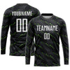 Custom Black White-Kelly Green Sublimation Soccer Uniform Jersey