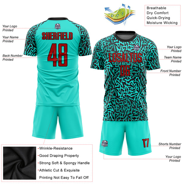 FANSIDEA Custom Soccer Jersey Uniform White Kelly Green-crimson Sublimation Mexico Men's Size:XL