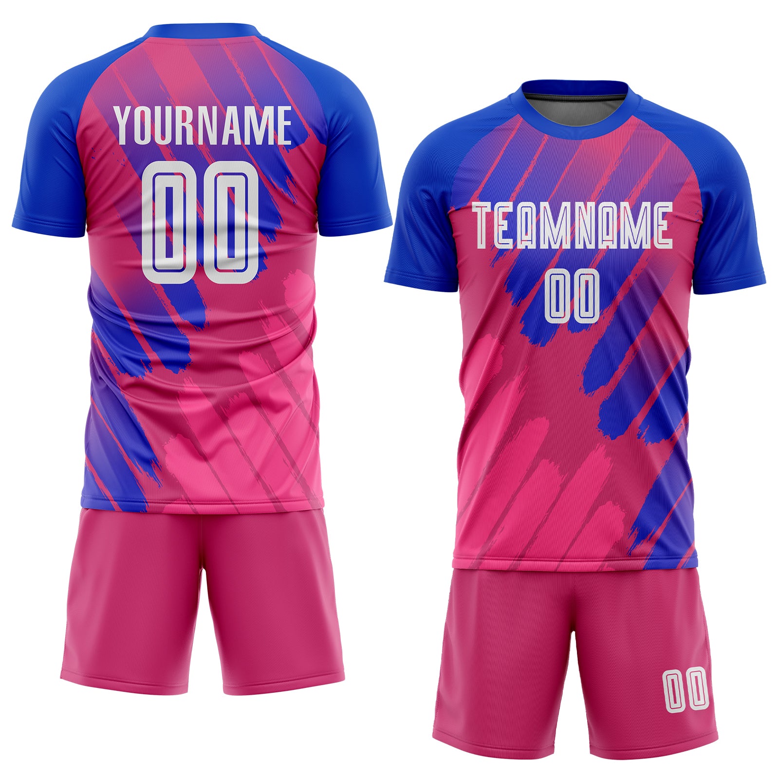 Custom Gold Purple-White Sublimation Soccer Uniform Jersey