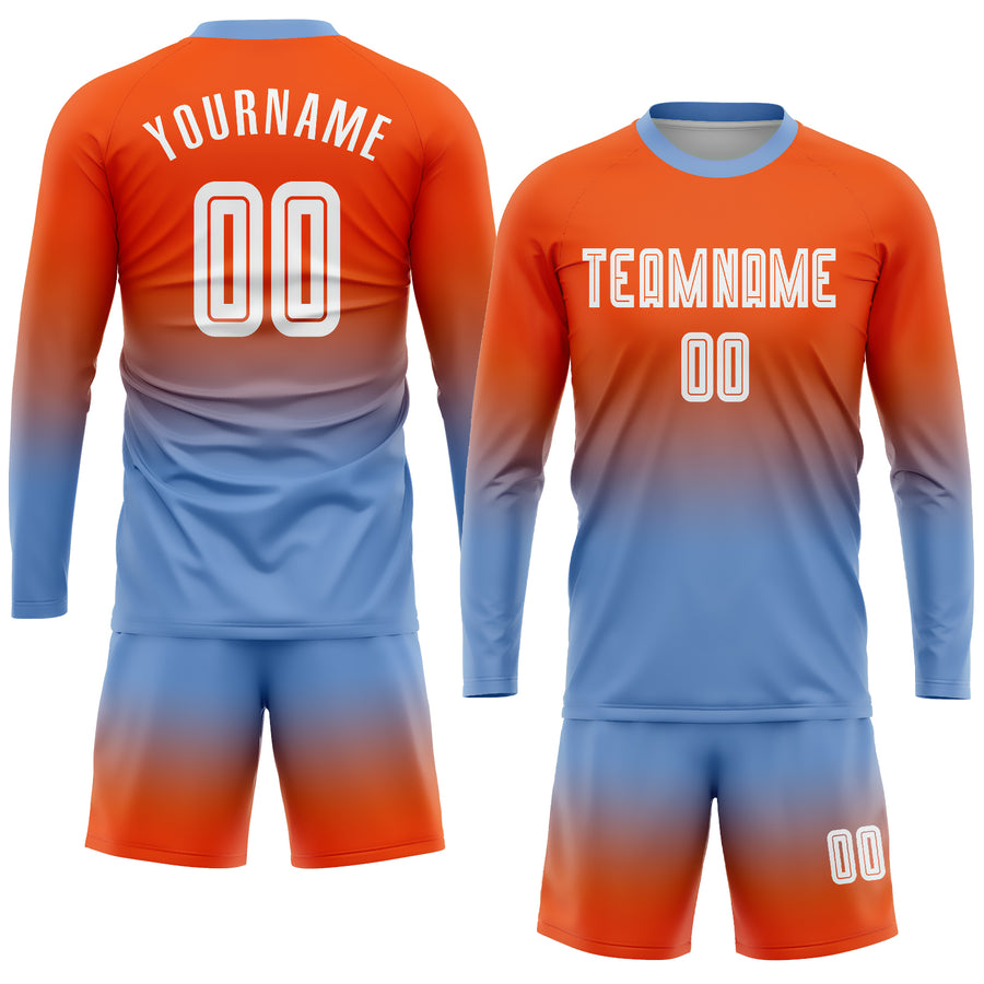 Custom Football Orange Jerseys and Uniforms Authentic Sale – FansCustom