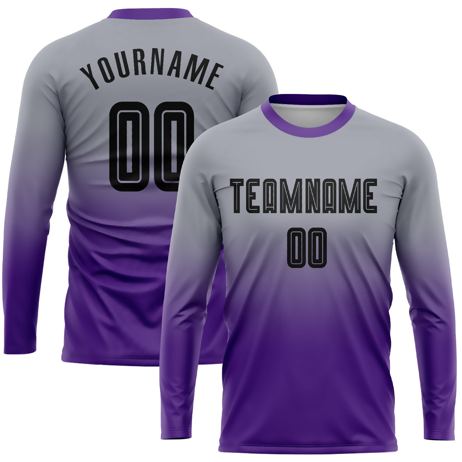 Cheap Custom Purple White-Black Sublimation Soccer Uniform Jersey