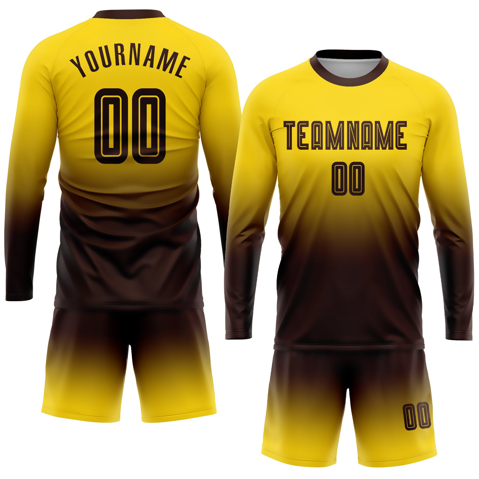 Custom Black Soccer Uniform Jersey Old Gold-Red Sublimation - FansIdea