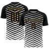 Custom White Black-Old Gold Sublimation Soccer Uniform Jersey