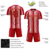 Custom Red Red-Old Gold Sublimation Soccer Uniform Jersey