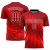 Custom Red Crimson-White Sublimation Soccer Uniform Jersey