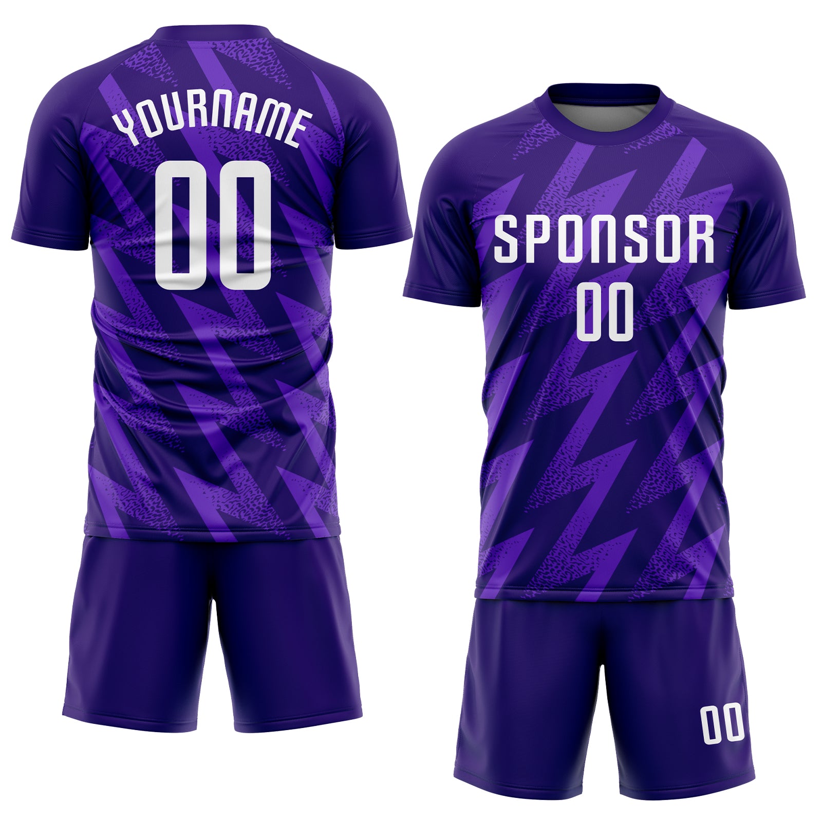 Custom Purple White Sublimation Soccer Uniform Jersey