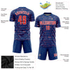 Custom Royal Orange-White Sublimation Soccer Uniform Jersey