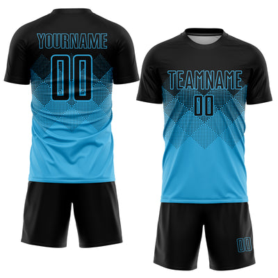 FANSIDEA Custom Pink Light Blue-White Sublimation Soccer Uniform Jersey Men's Size:S