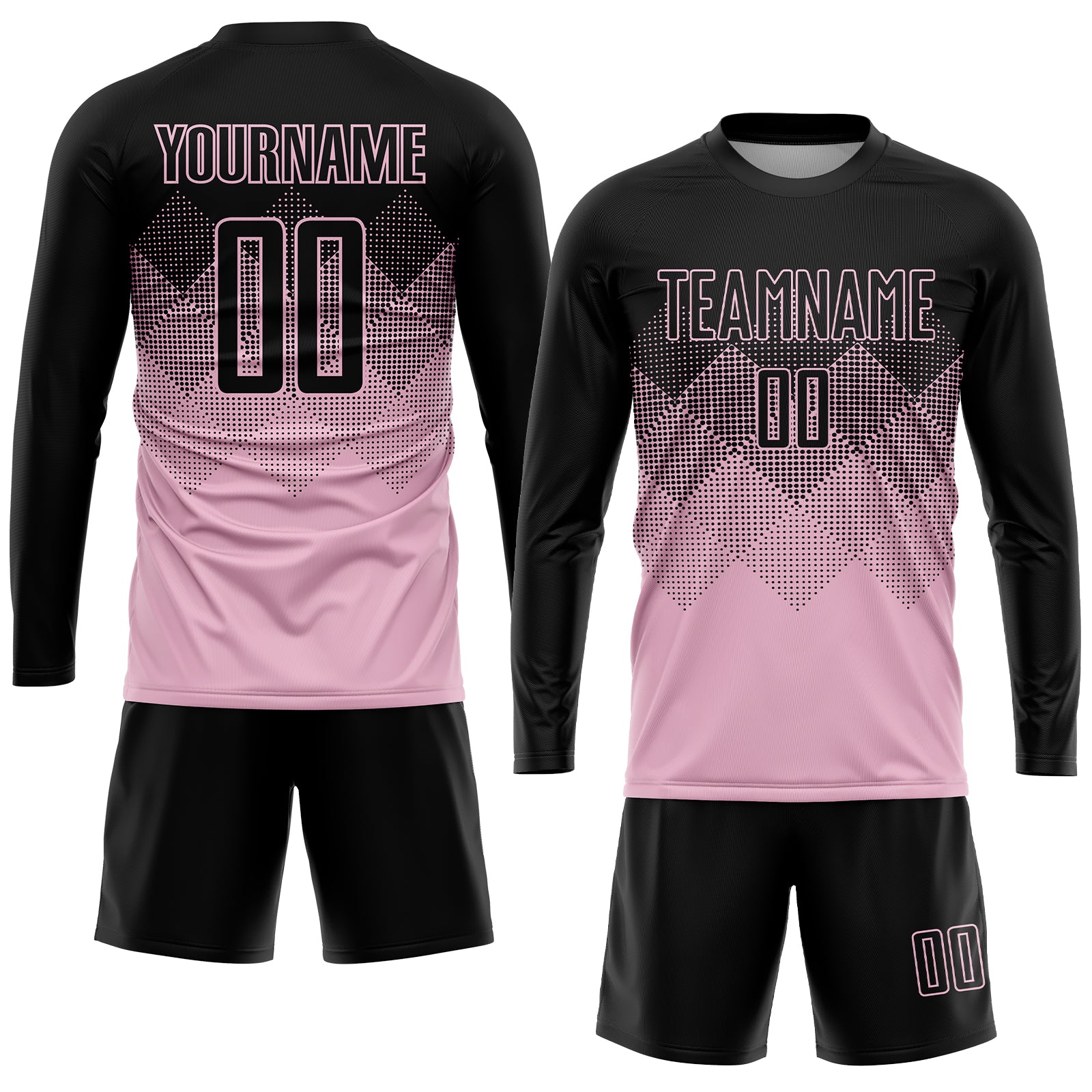 Pink and store black soccer jersey