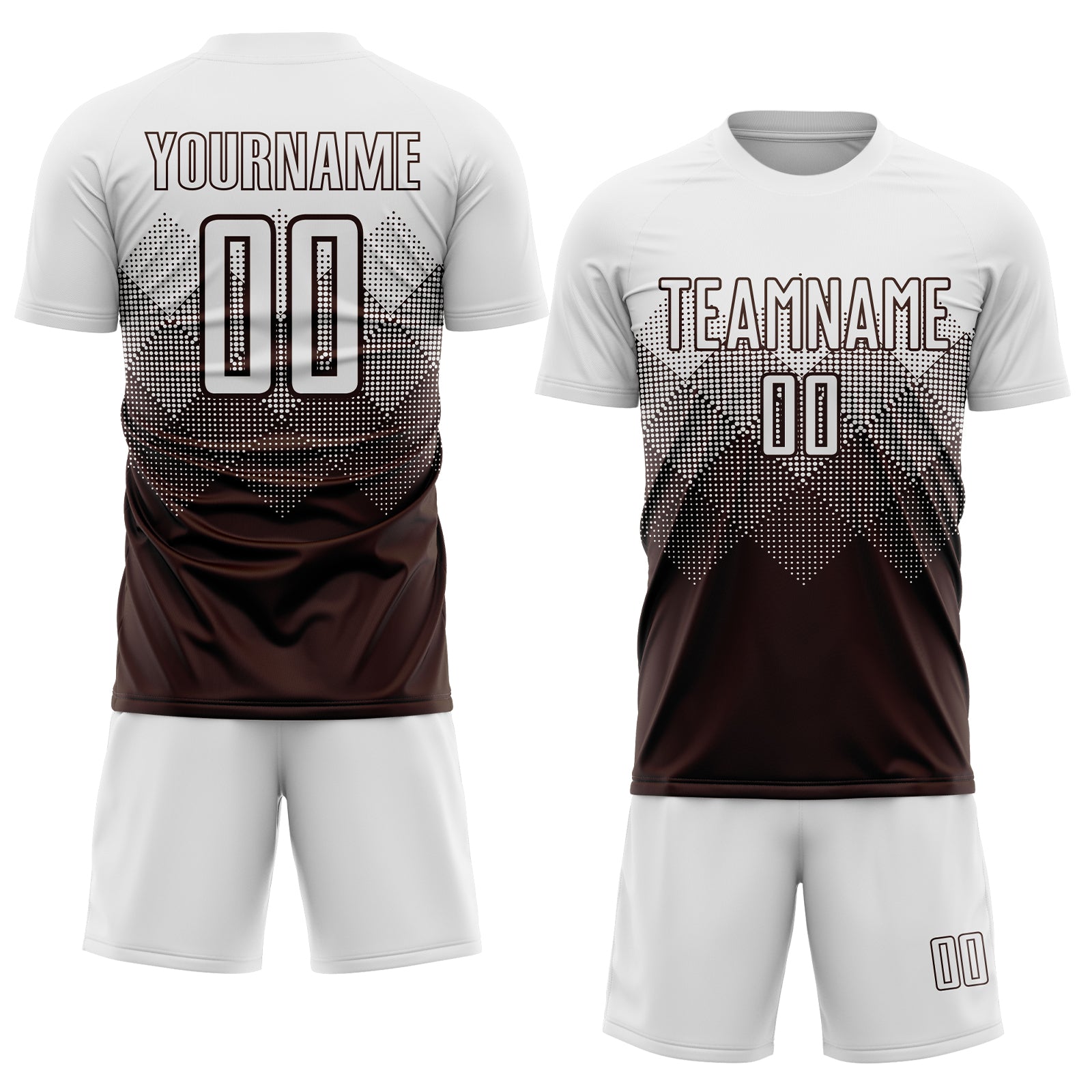 Custom Brown Bay Orange-White Sublimation Soccer Uniform Jersey