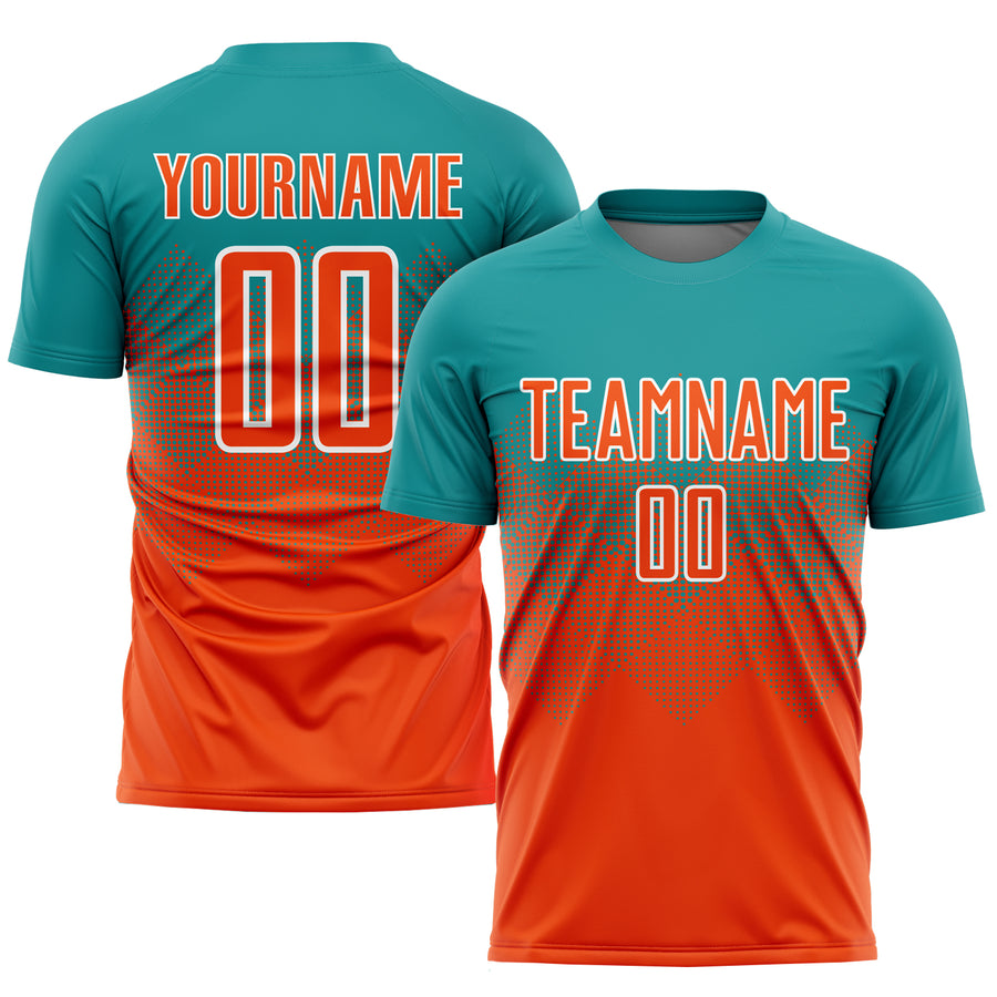 Custom Football Orange Jerseys and Uniforms Authentic Sale – FansCustom