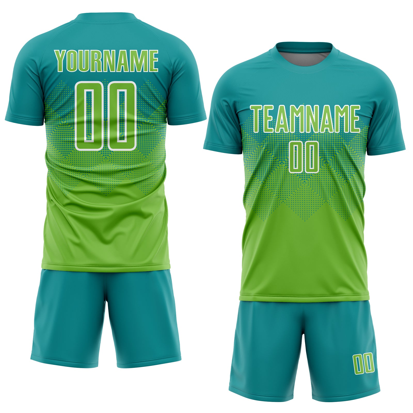 Cheap Custom Navy White-Teal Sublimation Soccer Uniform Jersey