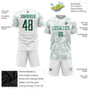 Custom White Kelly Green Sublimation Soccer Uniform Jersey