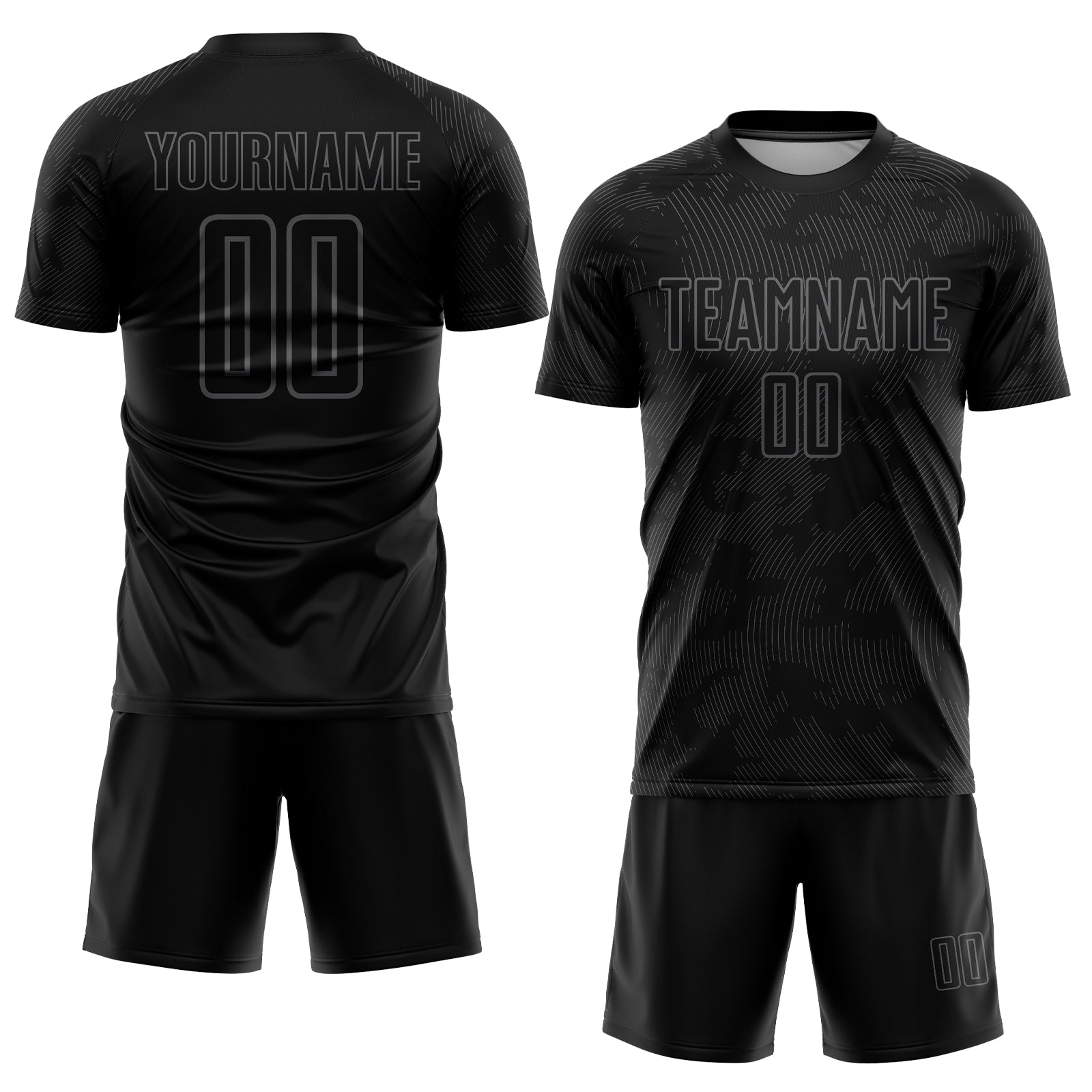 Custom Black Soccer Uniform Jersey Neon Green Sublimation - FansIdea