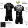 Custom Black White Sublimation Soccer Uniform Jersey