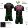 Custom Green Pink Sublimation Soccer Uniform Jersey