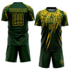 Custom Green Yellow Sublimation Soccer Uniform Jersey