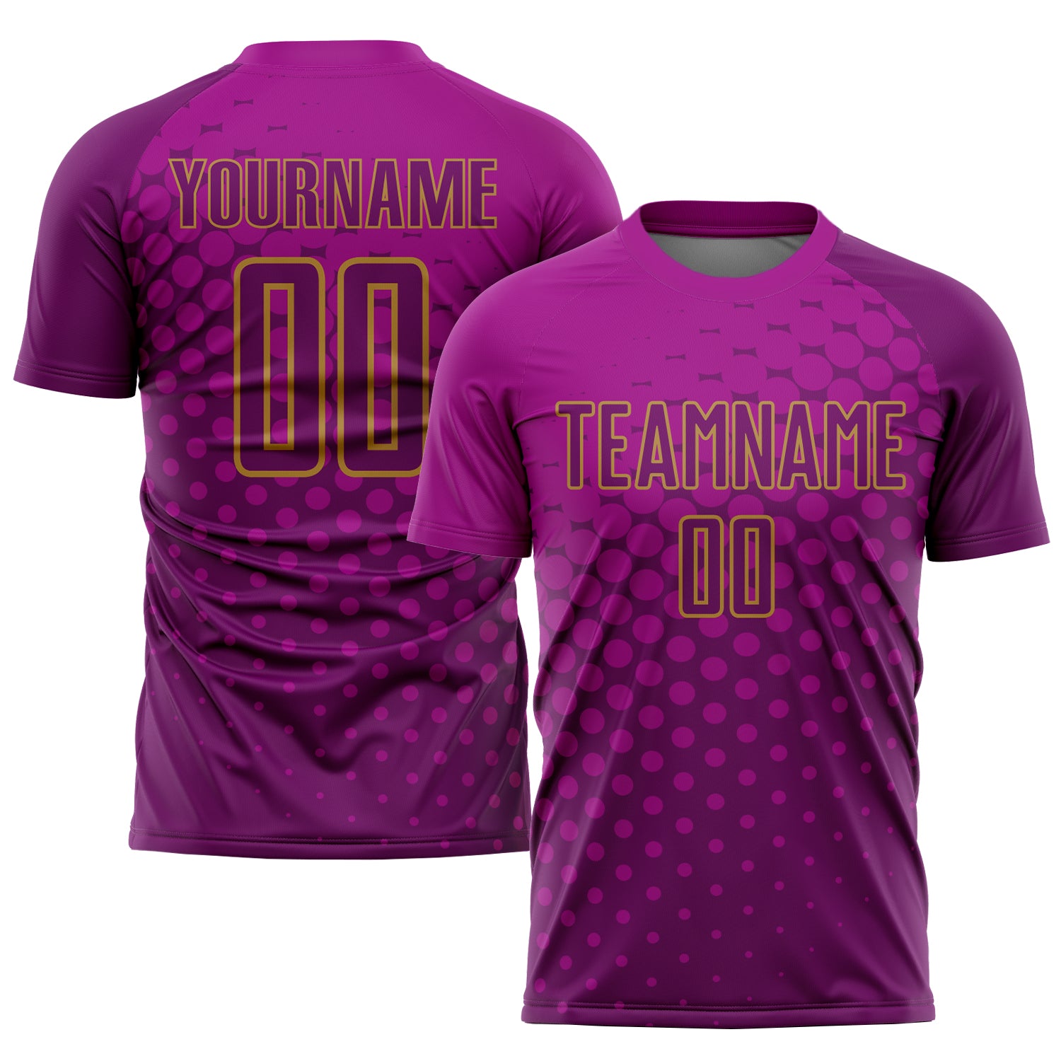 Custom Graffiti Pattern Purple White-Old Gold Sublimation Soccer