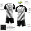 Custom Black White Sublimation Soccer Uniform Jersey