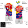 Custom Figure White-Red Sublimation Soccer Uniform Jersey