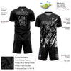 Custom Black White Sublimation Soccer Uniform Jersey