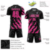 Custom Black Pink Sublimation Soccer Uniform Jersey