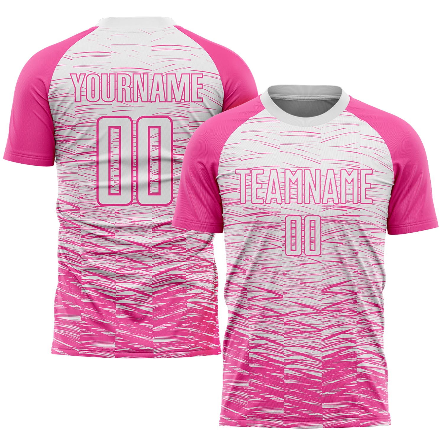 Custom Pink White Sublimation Soccer Uniform Jersey