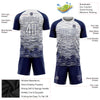 Custom Navy White Sublimation Soccer Uniform Jersey