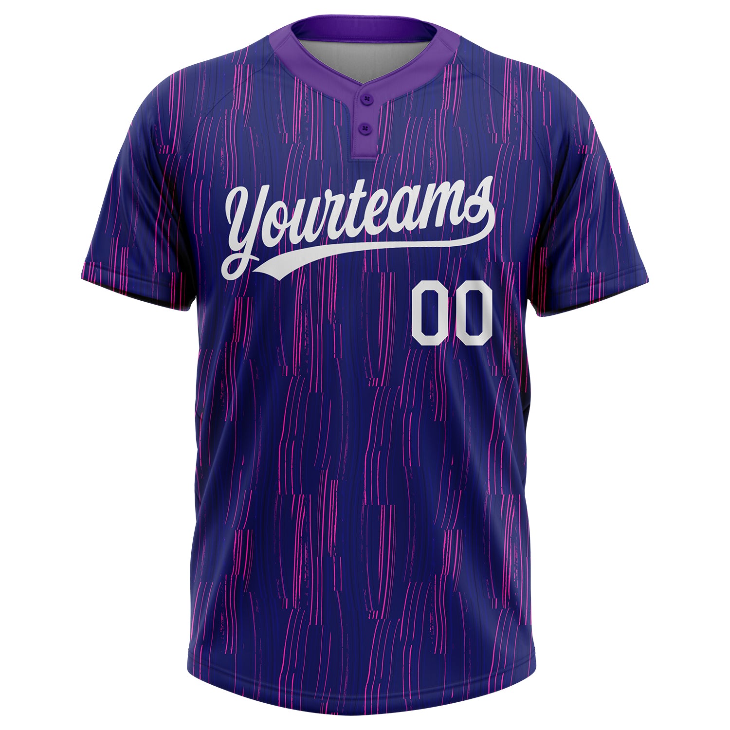 Purple Pinstripe Softball - Personalized