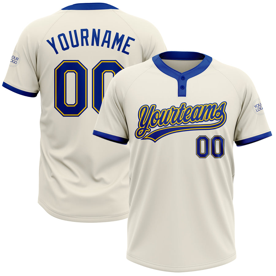 Brewers Baseball Sublimated Full-Button Game Jersey - Navy