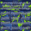 Custom Navy Navy-Neon Green 3D Pattern Two-Button Unisex Softball Jersey