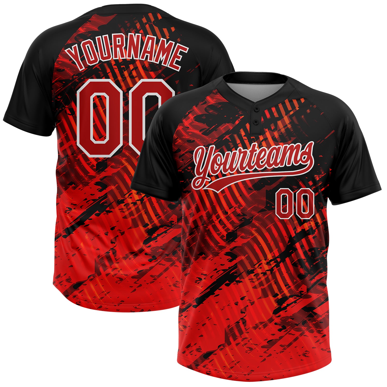 red sublimated softball jerseys - custom softball uniform