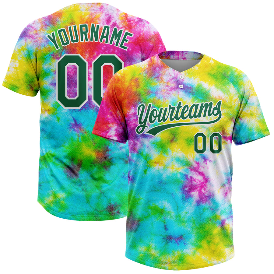 Custom Graffiti Pattern Purple-White 3D Bright Psychedelic Two-Button  Unisex Softball Jersey