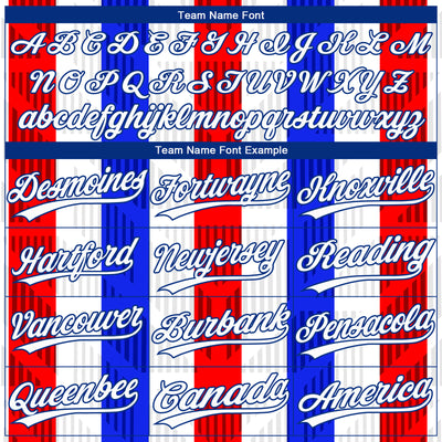 Custom Red White-Royal 3D Pattern Two-Button Unisex Softball Jersey