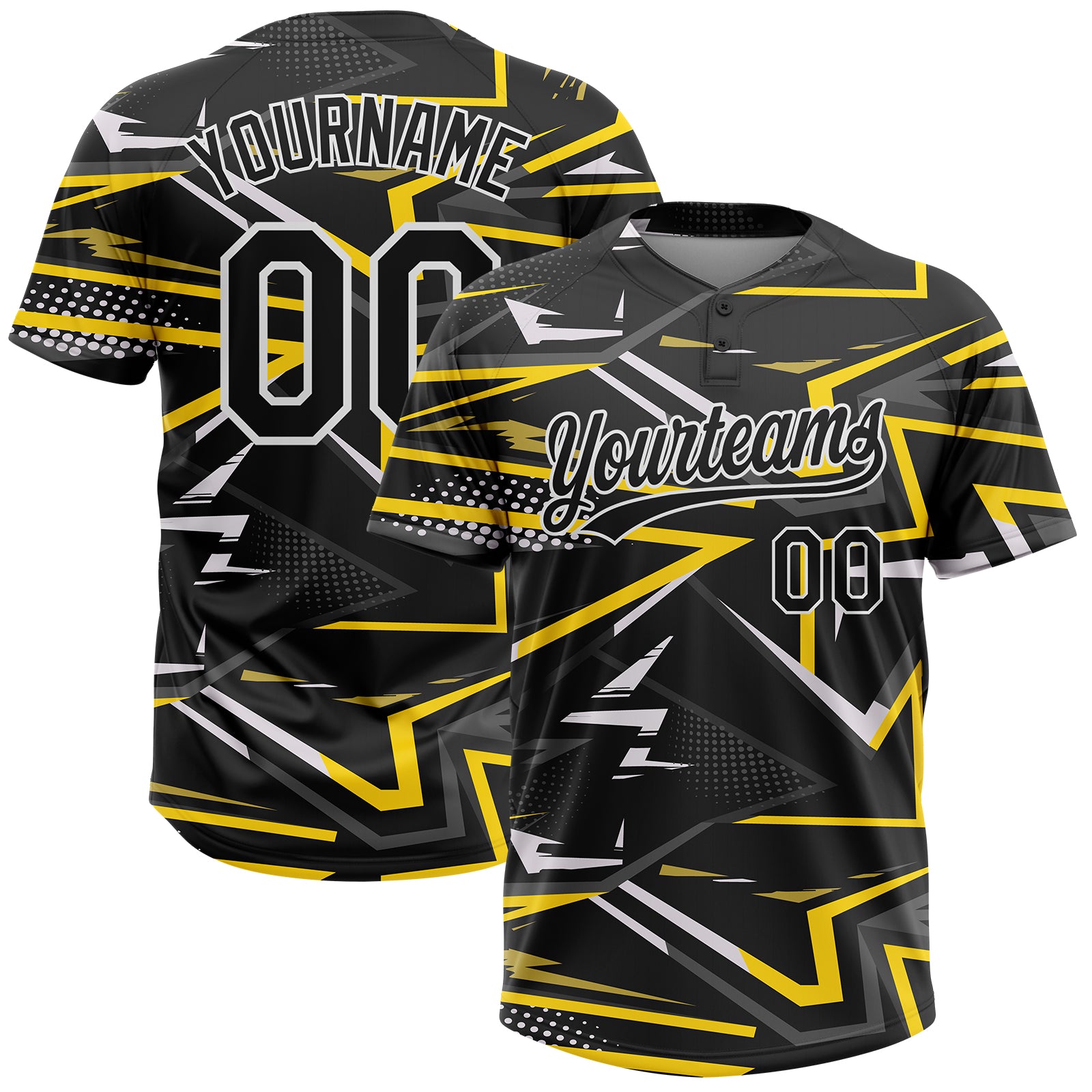 1081 | Thunder Full Dye Sublimation Men’s Custom Softball Jerseys  (lettering included)