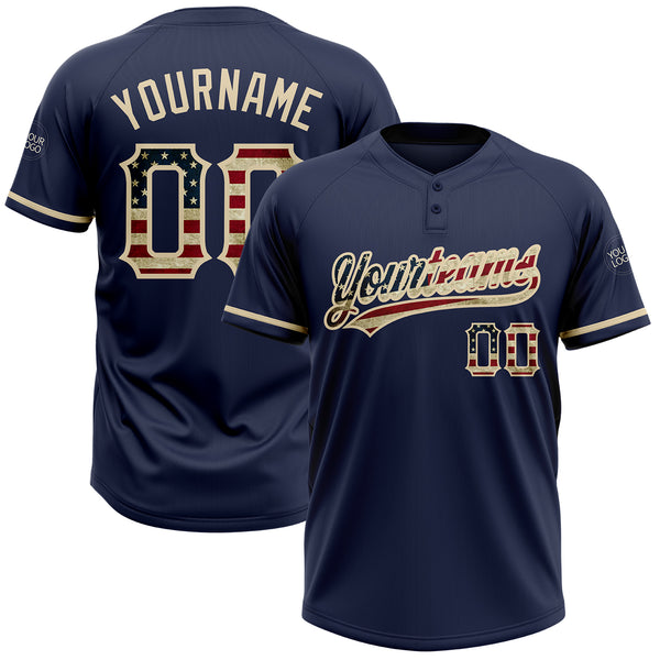 Brewers Baseball Sublimated Full-Button Game Jersey - Navy