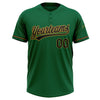 Custom Kelly Green Black-Old Gold Two-Button Unisex Softball Jersey