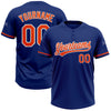 Custom Royal Orange-White Two-Button Unisex Softball Jersey