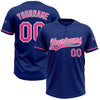 Custom Royal Pink-White Two-Button Unisex Softball Jersey