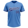 Custom Powder Blue Royal-White Two-Button Unisex Softball Jersey