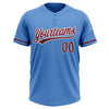 Custom Powder Blue Crimson-White Two-Button Unisex Softball Jersey