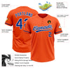 Custom Orange Royal-White Two-Button Unisex Softball Jersey