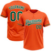 Custom Orange Kelly Green-White Two-Button Unisex Softball Jersey