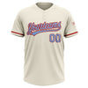 Custom Cream Light Blue-Red Two-Button Unisex Softball Jersey