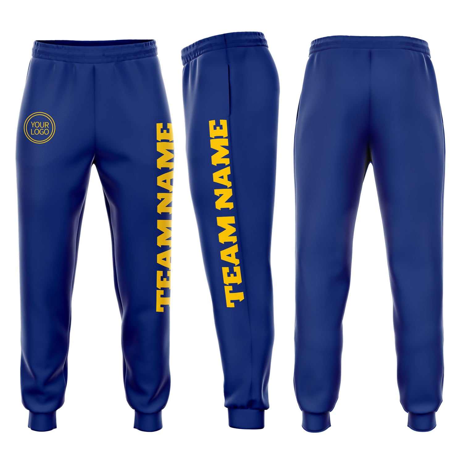 Custom Royal Sweatpants Gold Fleece Jogger - FansIdea