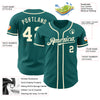 Custom Teal Cream Authentic Baseball Jersey