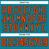 Custom Teal Orange-Black Hockey Lace Neck Jersey